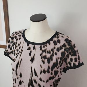 Calvin Klein Short Sleeve Animal Print Sweater